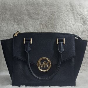 Michael Kors Small Navy Hudson Satchel